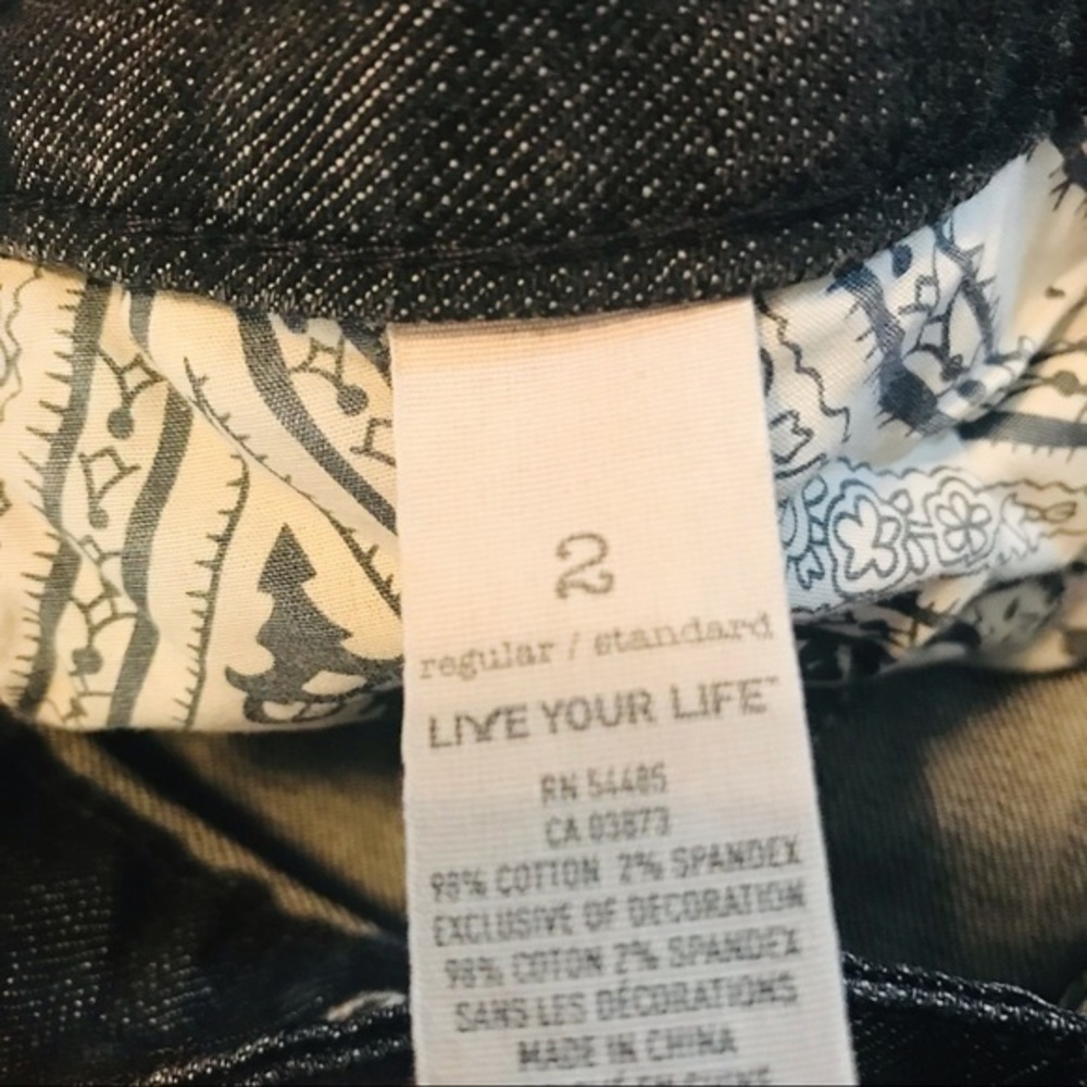 American Eagle Outfitters Dark Wash Relaxed Tapered Jeans Size 2 26 - Picture 5 of 5